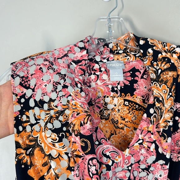 Chico’s Floral Pleated Paisley Maxi Dress Size O (S 4/6) - Picture 15 of 16